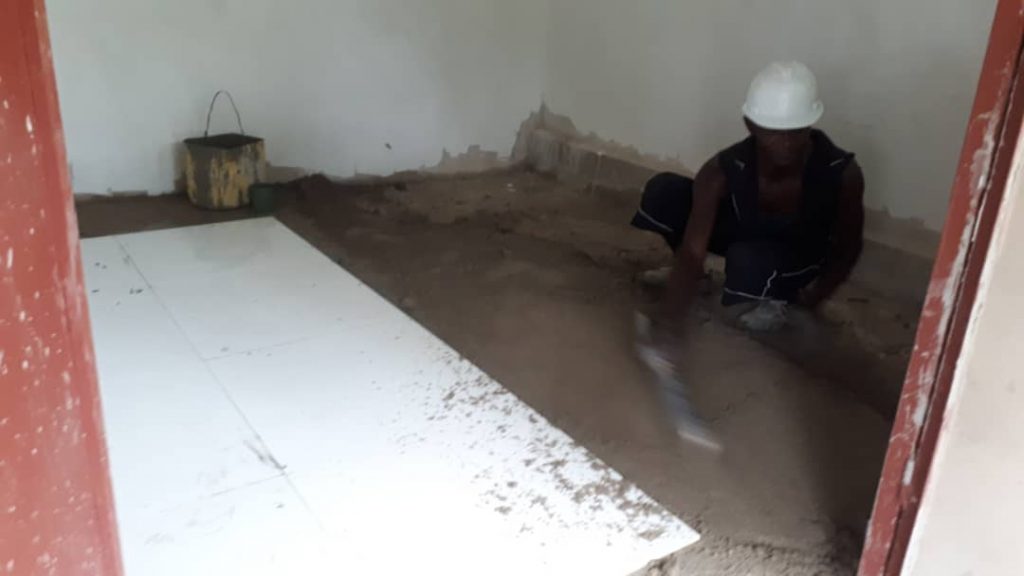 Travaux de carrelage